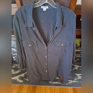 Democracy Charcoal Button Down Shirt